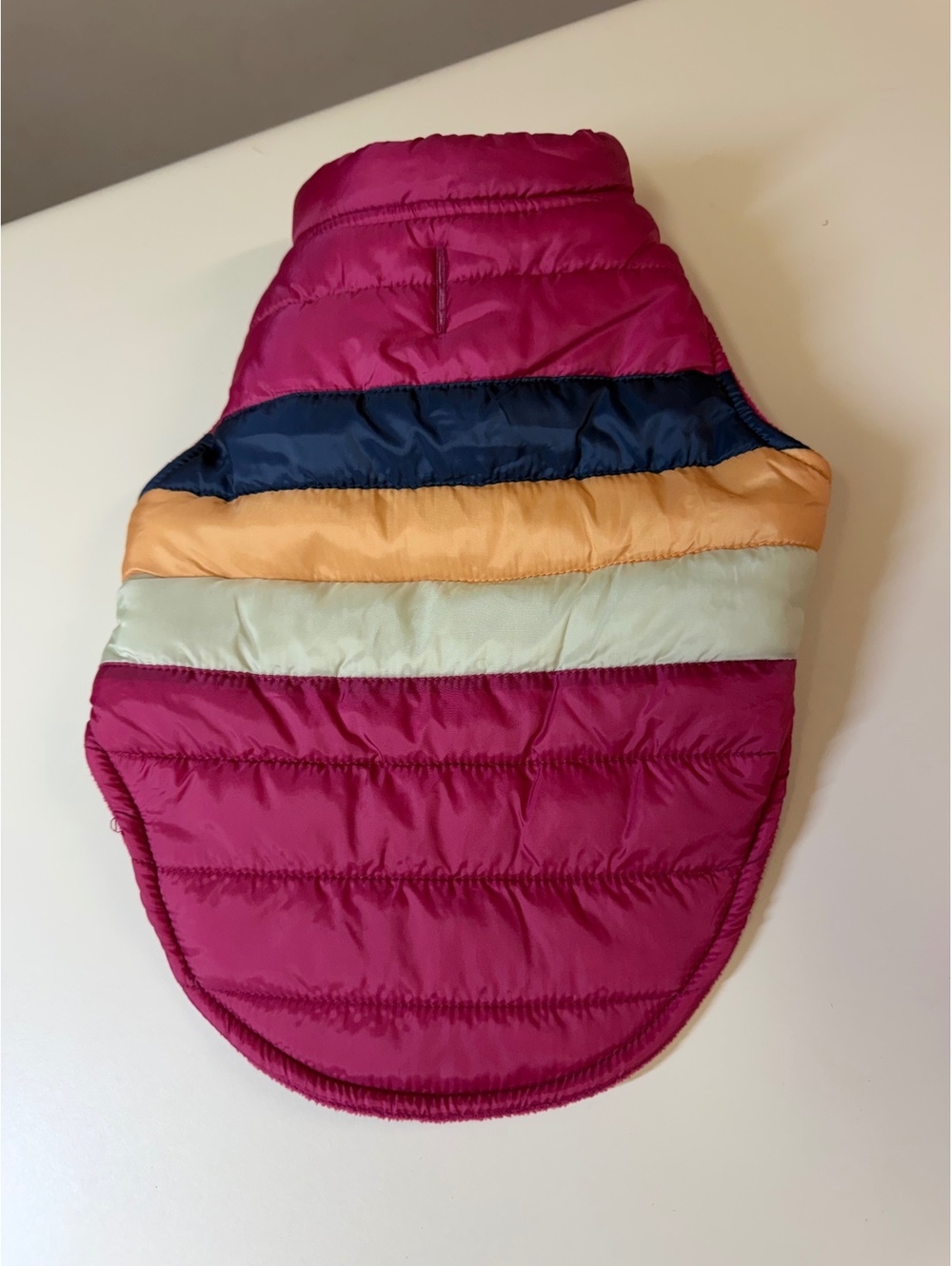 Top Paw Pink and Multi-Color Puffer Dog Jacket Size Large
